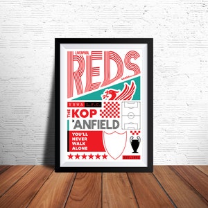 Liverpool FC Digital Print - Digital Poster - Liverpool FC Wall Art - Liverpool FC Gift - Premier League - Football Print - Soccer Print