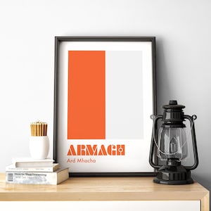 Armagh Print, Armagh Poster, Armagh GAA, Gaelic Prints, Hurling Prints, Gaelic Wall Art, Ireland Print, Irish Prints, Irish Gifts.