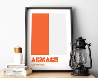 Armagh Poster, Armagh Poster, Armagh GAA, Gälischer Druck, Hurling Drucke, Gälischer Wandschmuck, Irland Druck, irischer Druck, irische Geschenke.