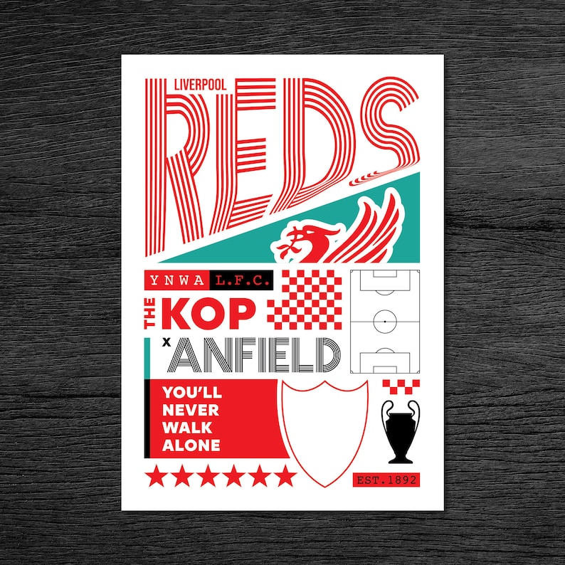Liverpool FC Digital Print - Digital Poster - Liverpool FC Wall Art ...