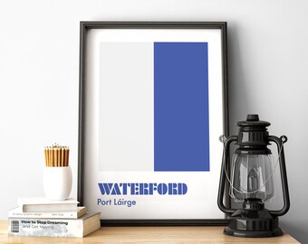 Waterford Druck, Waterford Poster, Waterford GAA, gälische Drucke, Hurling Drucke, gälische Wandkunst, Irland Druck, irische Drucke, irische Geschenke.