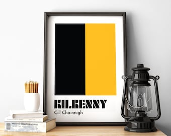 Kilkenny Print, Kilkenny Poster, Kilkenny GAA, Gaelic Prints, Hurling Prints, Gälische Wandkunst, Irland Print, Irish Prints, Irish Gifts.