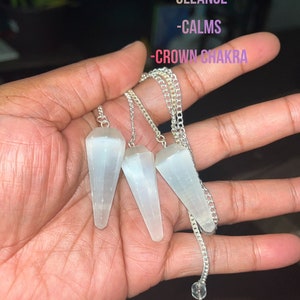 Selenite pendulum