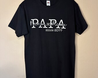 Personalisiertes T-Shirt "Papa" mit Namen der Kinder/ Kann bis 5XL bestellt werden, siehe Personalisierung