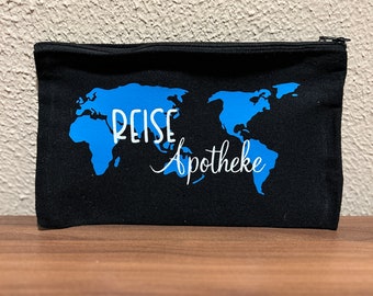 Reise-Apotheke // Kosmetiktasche mit Spruch