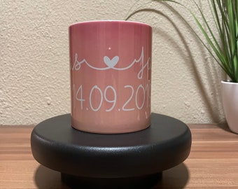 Personalisierte Tasse / Valentinstag- Jahrestagsgeschenk