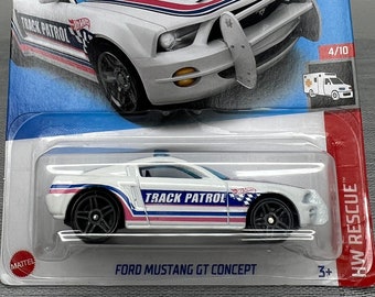 Hot Wheels Ford Mustang GT Concept 1:64 – HW Rescue Serie 4/10, Track Patrol, Short Card | Mattel 2022