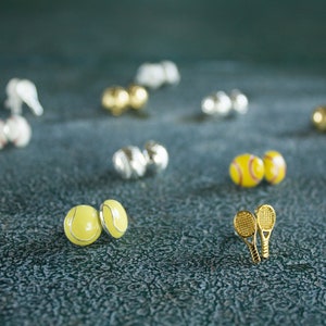Tennis Racket Earrings Stud 18k Gold or Silver Tennis Earrings Women or Girls Tennis Gifts for Girls Tennis Player Tennis Gift image 6