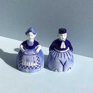 Delft Blue Man and Woman Salt and Pepper Shakers