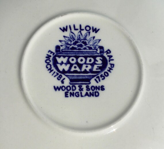 ヴィンテージ ウッド＆サン ブルーウィローソーサー - Etsy 日本
