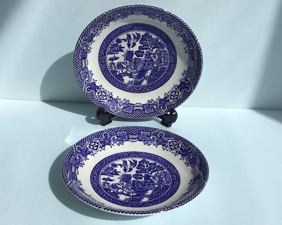 ヴィンテージ ウッド＆サン ブルーウィローソーサー - Etsy 日本