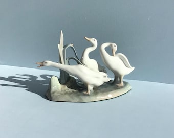 Vintage Lladro 'Geese Group' Modell #4549