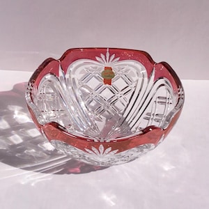 Anna Hutte Ruby Flashed Crystal Bowl