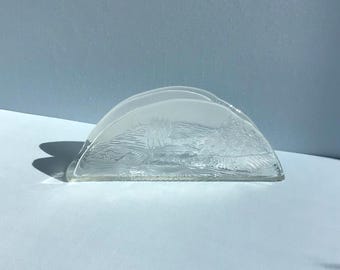 Vintage Italian Glass Napkin/ Serviette Holder