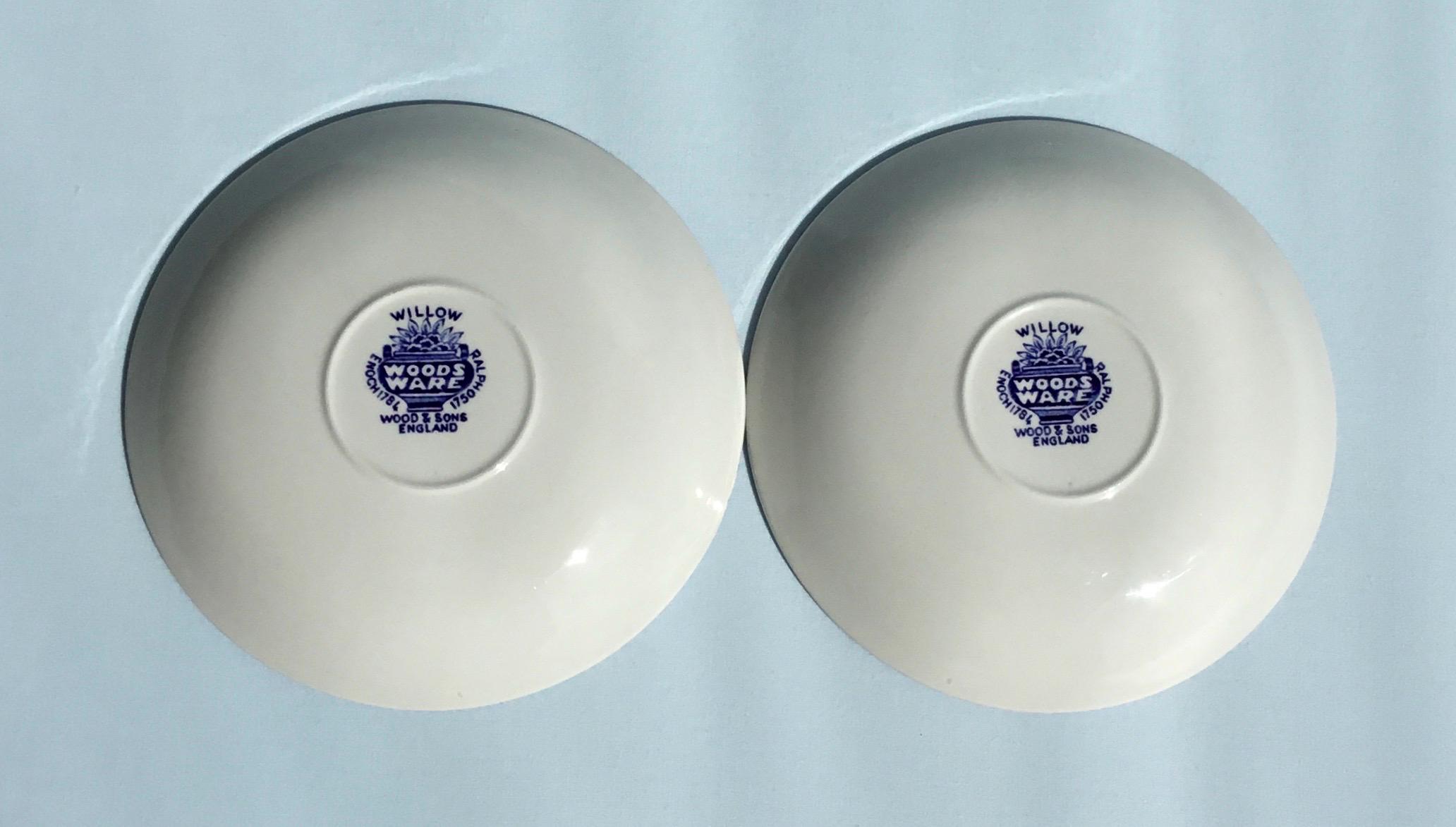 ヴィンテージ ウッド＆サン ブルーウィローソーサー - Etsy 日本