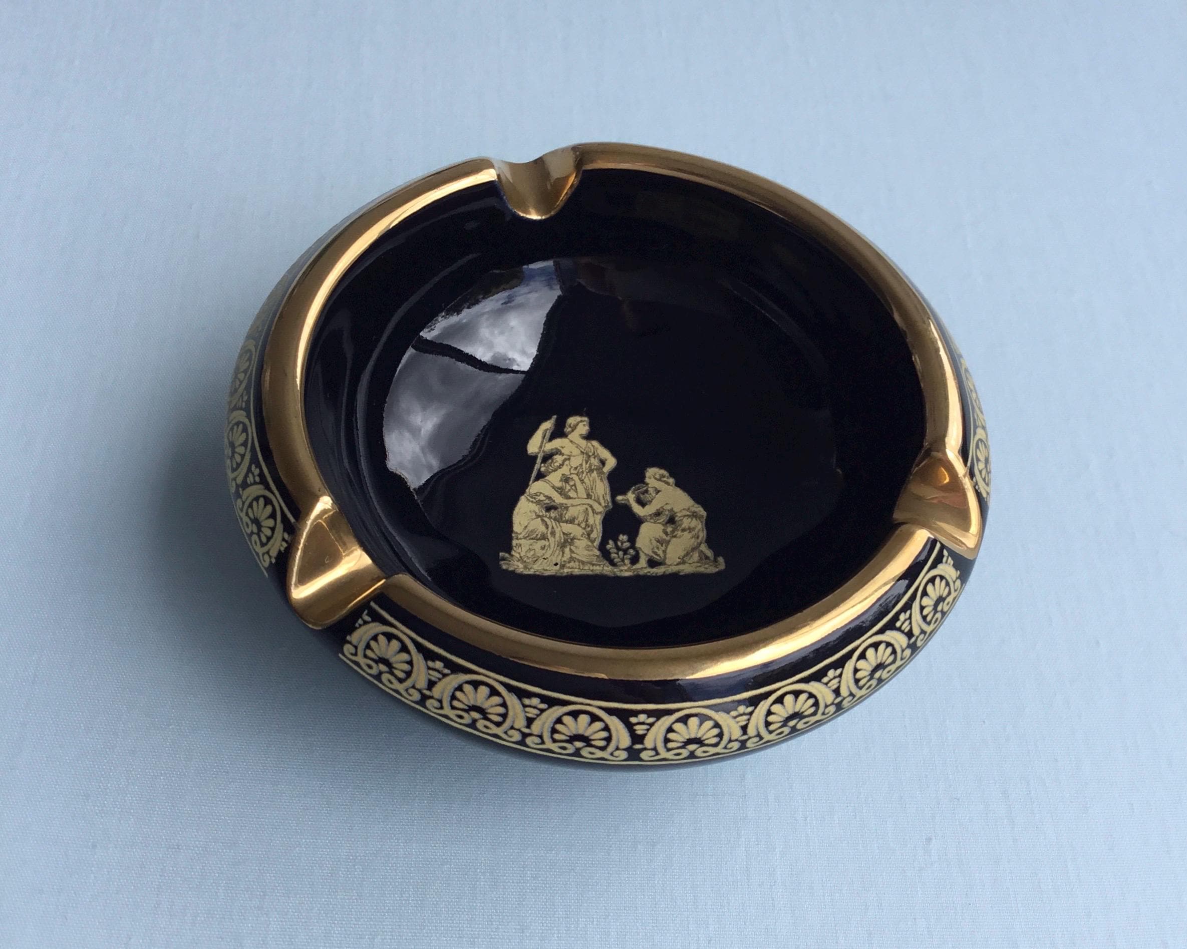 灰皿！ギリシャ製24金GOLD 灰皿！ギリシャ製24金GOLD Vintage Greek Ashtray: 24K Gold Handmade