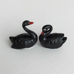Vintage Black Swan Salt and Pepper Shakers