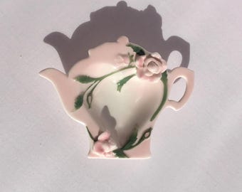 Floralis Porcelain Tea Bag Holder