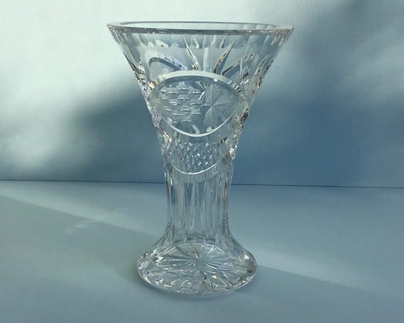 ヴィンテージ クリスタル クリア インダストリーズ「シャルドネ」花瓶