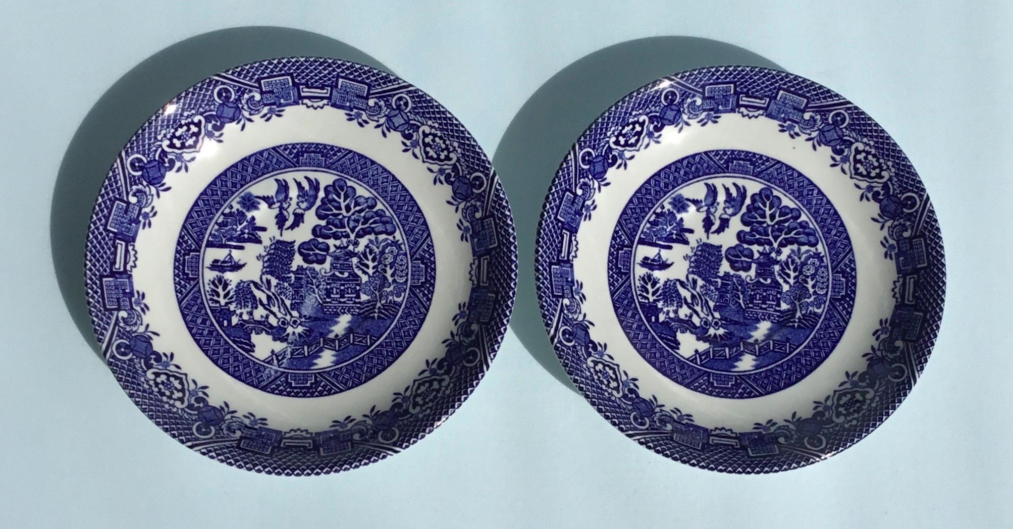 ヴィンテージ ウッド＆サン ブルーウィローソーサー - Etsy 日本