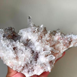 Beautiful Sacred Extra Pink Lemurian Cluster with DT Points/Collectible
