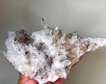 Beautiful Sacred Extra Pink Lemurian Cluster with DT Points/Collectible