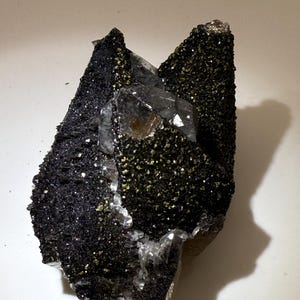 Large Black Dogtooth Calcite with Pyrite/ Darth Vader Calcite From Daye, Hubei/ New Find Annite/ 3.2 inches L