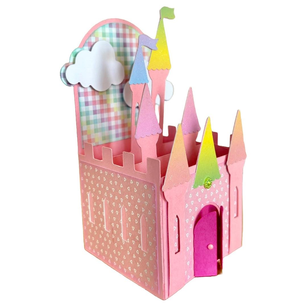 Artery8 Biglietto Di Auguri Per Bambini - Castello Di Fate E Principessa, Colori Pastello