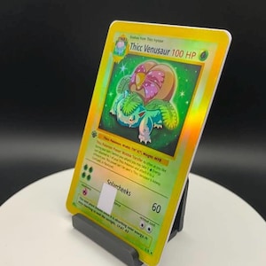 Stickers holographiques holographiques pour cartes de crédit Venusaur pokemon (3 stickers)
