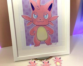 Palworld Cattiva Print Art Portrait