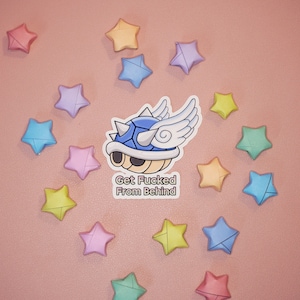 Blue Shell Mario Kart (2 stickers)