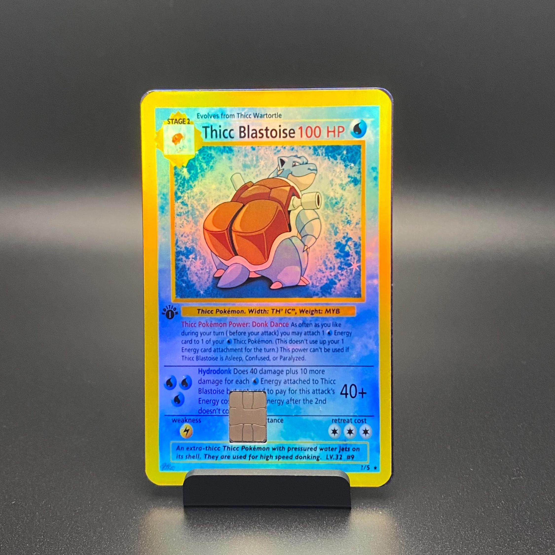 Thicc Blastoise Holographic Pokemon Credit Card Sticker (3 Stickers) - Etsy Thicc Blastoise Holographic Pokemon Credit Card Sticker (3 Stickers) - Etsy