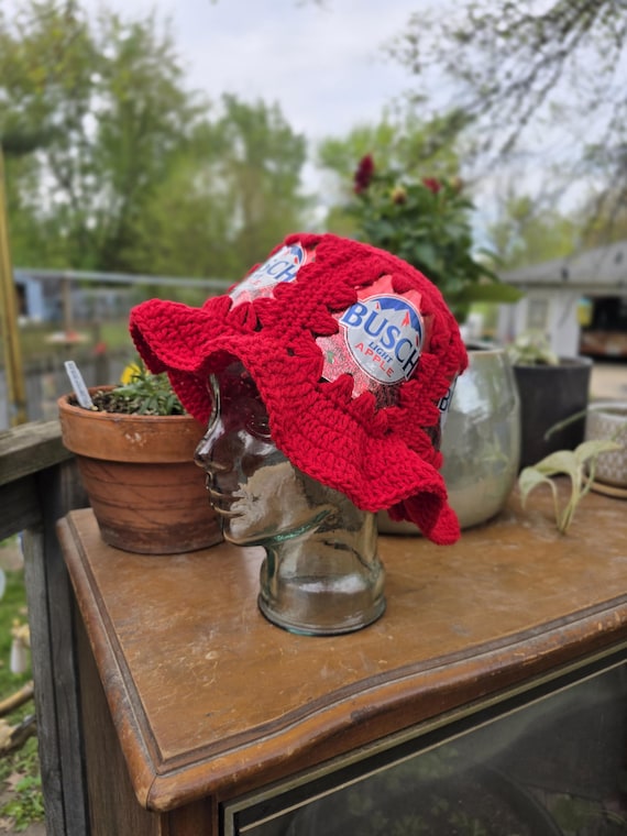 Crochet Beer Bucket Hat - Etsy