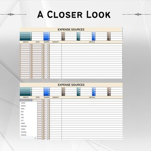 Small Business Bookkeeping Spreadsheet Google Sheets Excel Template Digital Income Expense ...
