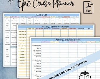All-in-One Printable Cruise Planner: Organize Your Dream Vacation, Cruise Planner Printable, Vacation Planner, Printable, Travel Bundle