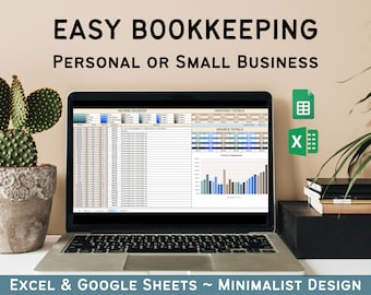 Small Business Tracker, Google Sheets Income and Expense Tracker, Household Finance Tool, Bookkeeping Spreadsheet for Google and Excel