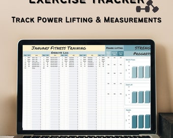 Afdrukbare fitnesstracker, dagelijkse fitnesstracker, workouttracker, fitnessplanner, fitnessdagboek, minimalistisch ontwerp, bewerkbaar, powerlift