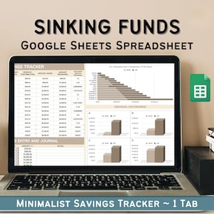 Google Sheets Savings Tracker, House Savings Tracker, Money Tracker, Savings Challenge, Printable Editable, Sinking Funds Tracker, Digital