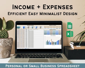 Income and Expense Small Business Tracker I Google Sheets Income and Expense Tracker I Household Finance Tool I Bookkeeping Spreadsheet