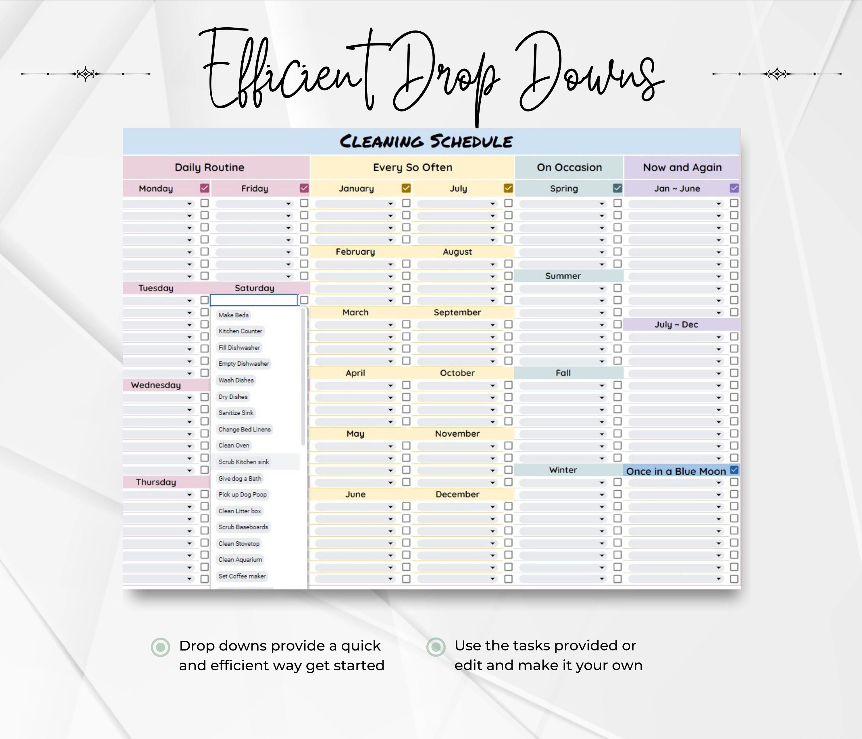 Cleaning Planner Cleaning Checklist Editable Cleaning - Etsy
