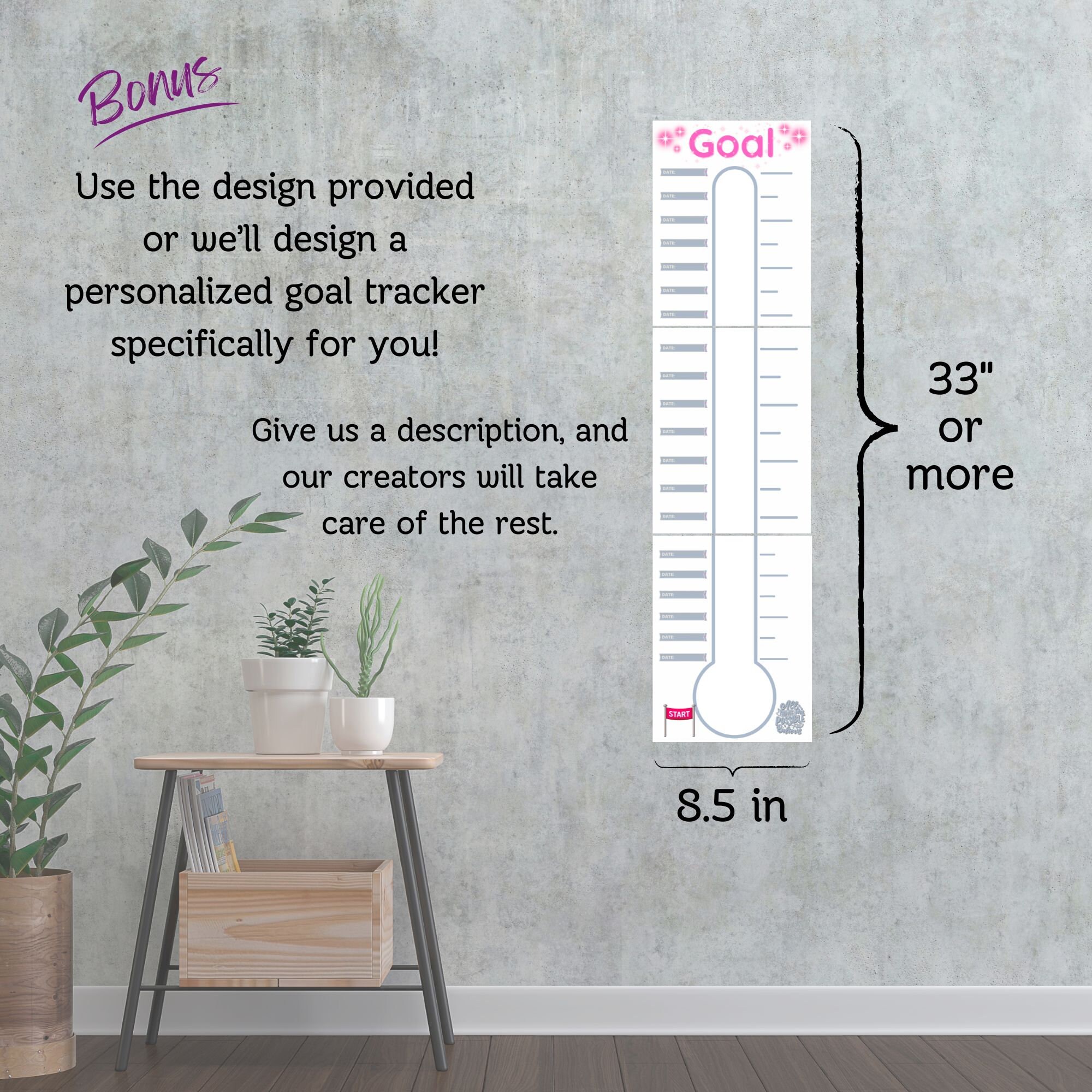 Large Fun Goal Tracker Printable, Thermometer Goal Tracker, Weight Loss ...