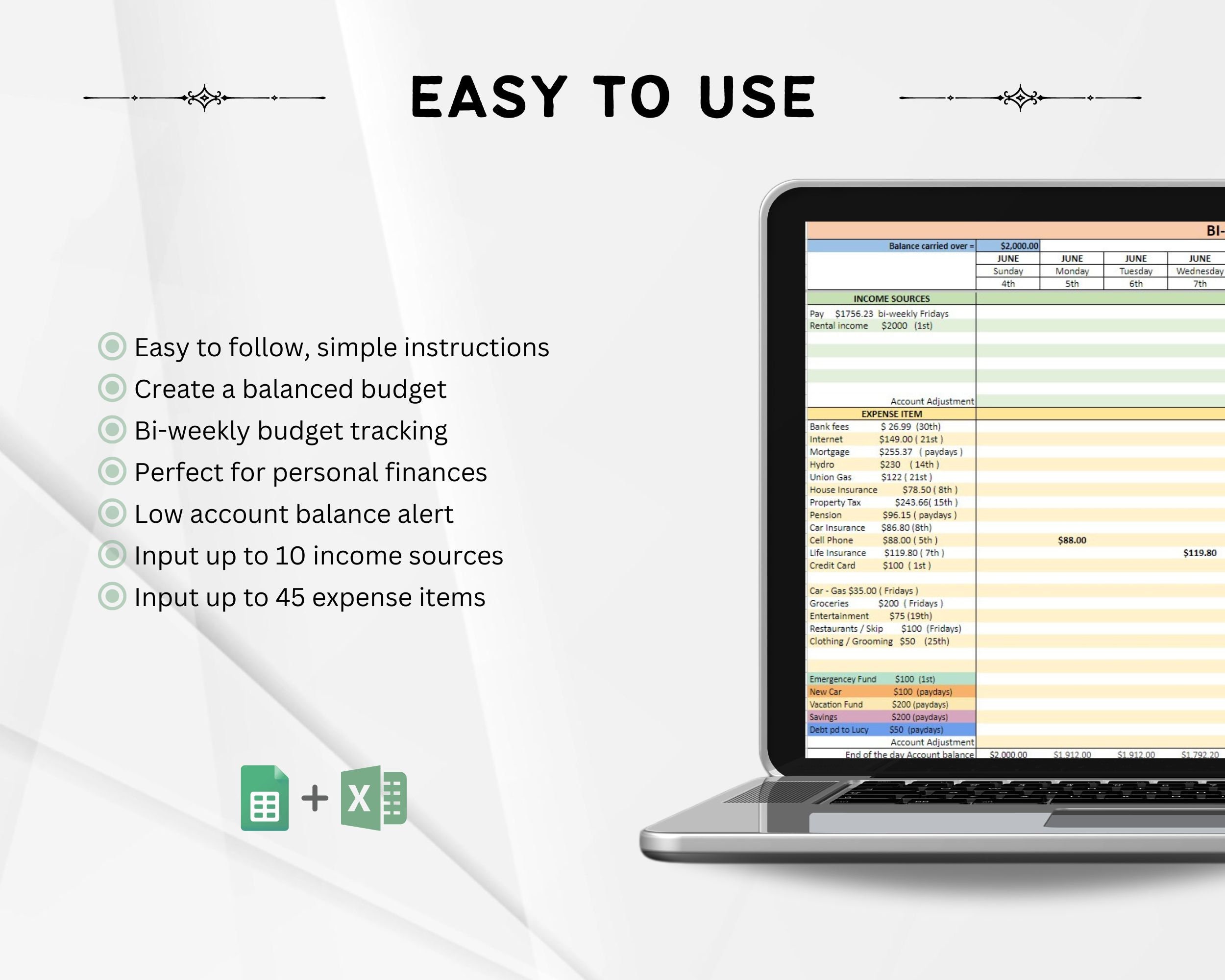 Paycheck Budget Spreadsheet Template for Google Sheets Budget - Etsy