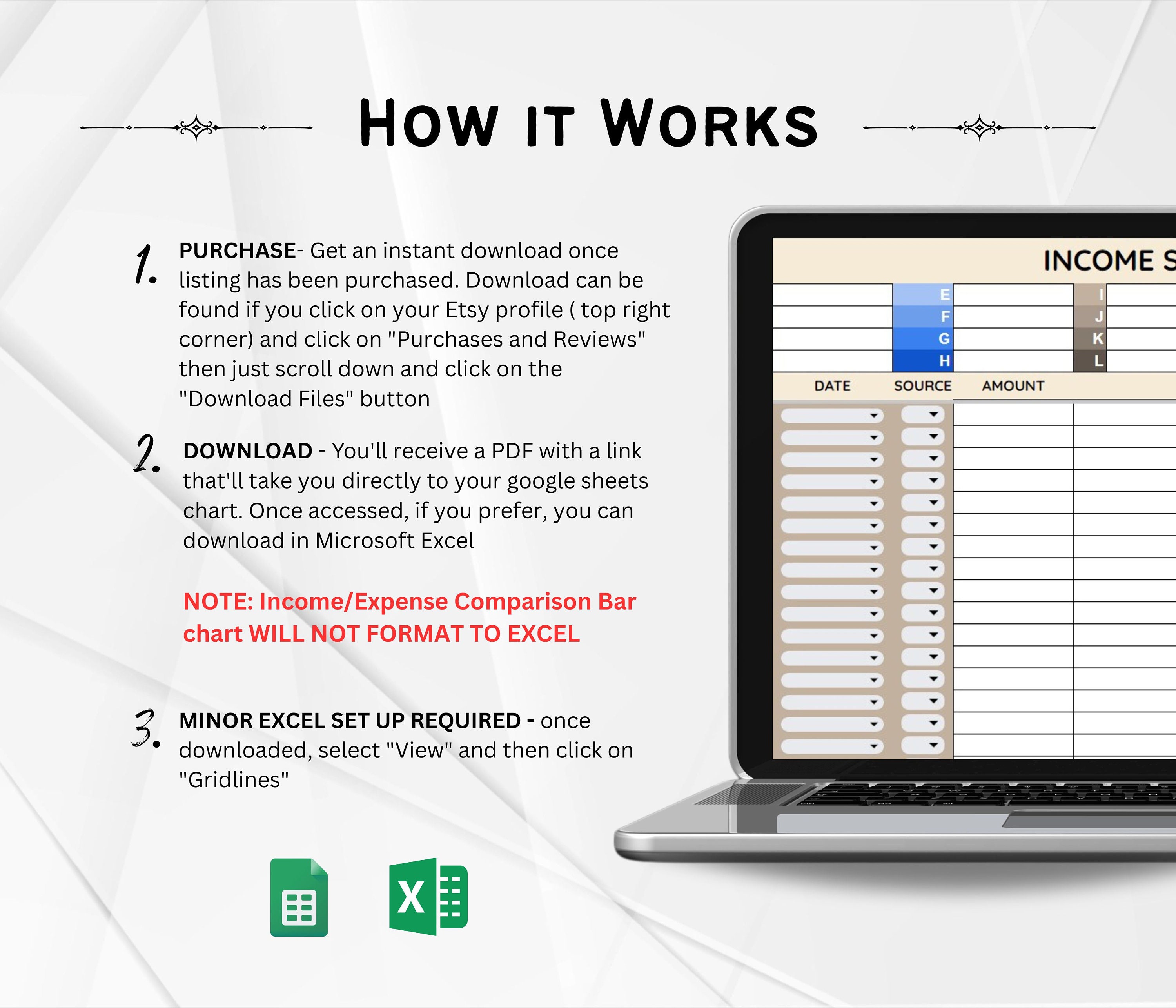 Small Business Bookkeeping Spreadsheet Google Sheets Excel Template ...