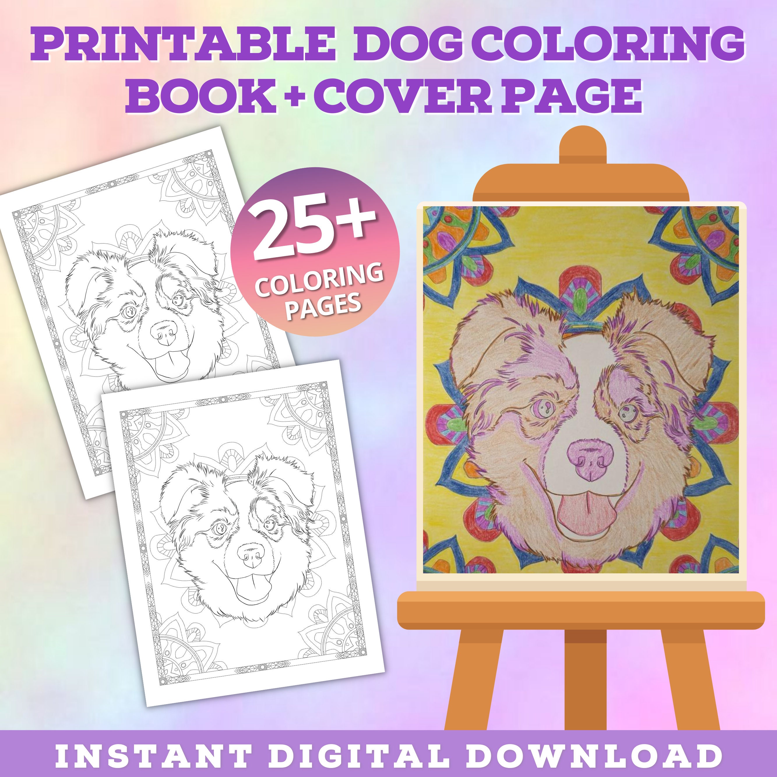 20 Printable Dog Coloring Pages, Funny Coloring Book, Coloring Page ...