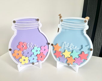 Personalised Reward Jar - Reward Chart - Childrens Gifts - Potty Training - Good Behaviour - Personalised Gift - Custom Gift - Home Decor