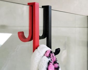 Minimalist Bathroom Towel Hook for Shower Glass Walls | Double-Sided