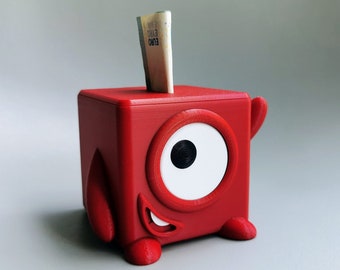 Piggy Bank, Kids Bank, Money Box Numberblocks figure number 1 - Cash Box, Gifts For Kids, Birthday Gift