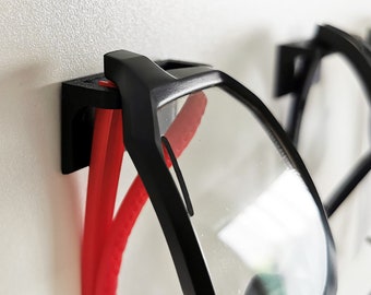 Colgador de gafas para bicicleta (x2): Soporte de pared minimalista con cinta adhesiva