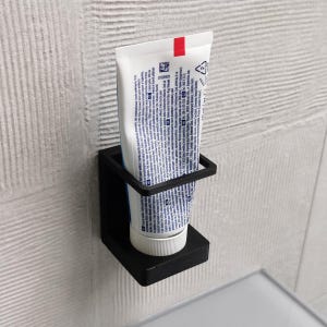 Wall Holder for Toothpaste – Waterproof Bio Material, Easy No-Drill Install, Bathroom Organization, tidy sink. Modern decor.