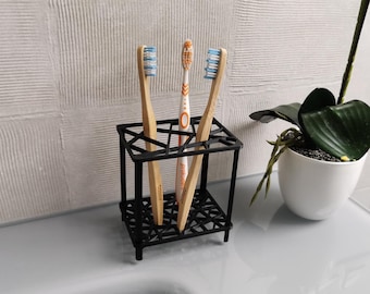 Toothbrush Stand for Bathroom | Mold-Free Toothbrush Holder Organizer and Decor